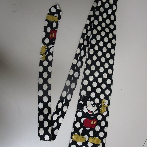 Mickey & Co Disney Gothenberg Sweden Atlas Design Mens Silk Tie Italy Polka Dot - Picture 5 of 10